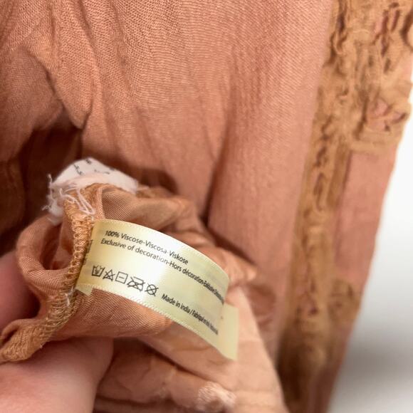 FREE PEOPLE One Paige Mini Dress Sand Sable Peach {3P36} - Picture 5 of 5
